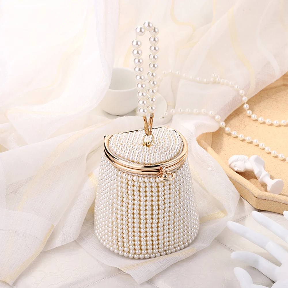 

Mini Purses And Handbags Fashion 2020 Pearl Wedding Party Jewelry Evening Bag Luxury Designer Style New Women Clutch Bag